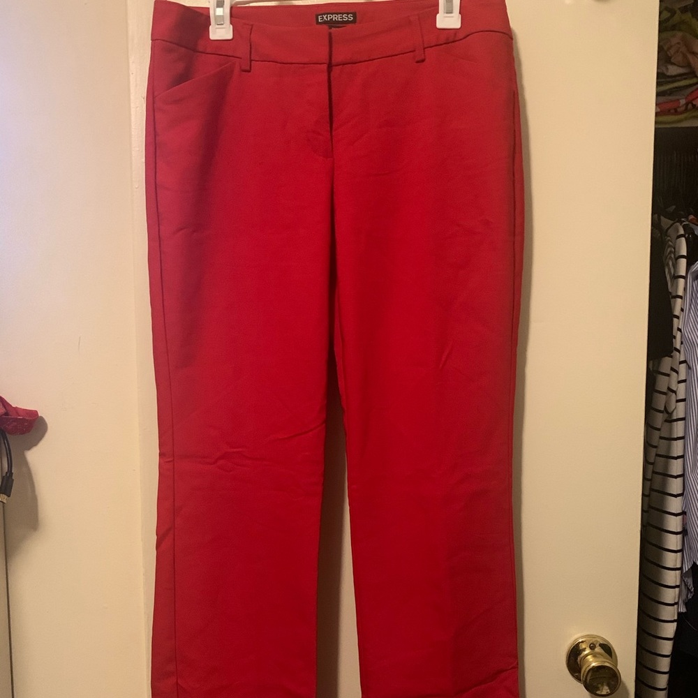Red dress pants